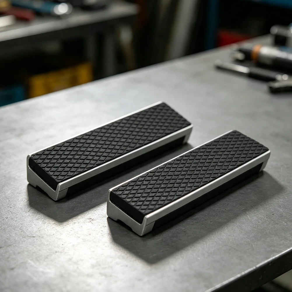 Workshop Safety 100mm 4 Inches Machine Tool Anti-slip Vise Grip Pad Machine Tool Cover Diamond Shaped Pattern Workshop