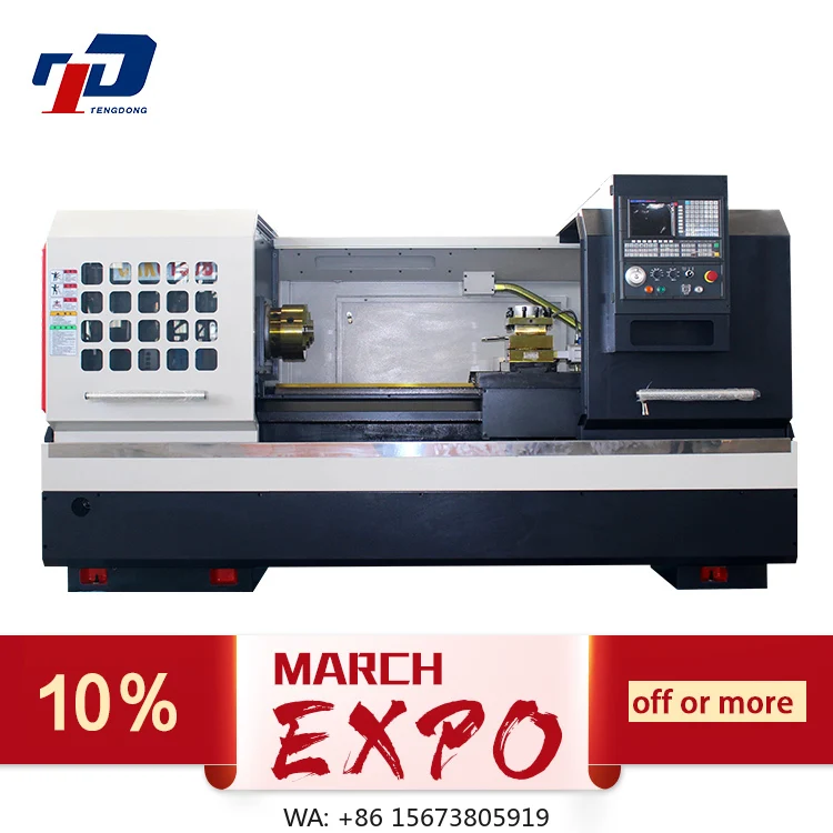 CNC Horizontal Flat Bed Lathe CK6150B Twin Spindle GSK Control High Precision 500mm Max Swing Light Duty Competitive Price