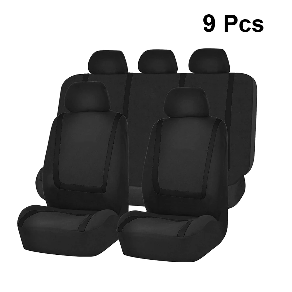 

Комплект из 9 универсальных чехлов для автомобильных сидений: износостойкие защитные коврики для внедорожников и грузовиков, обеспечивающие комфортную езду