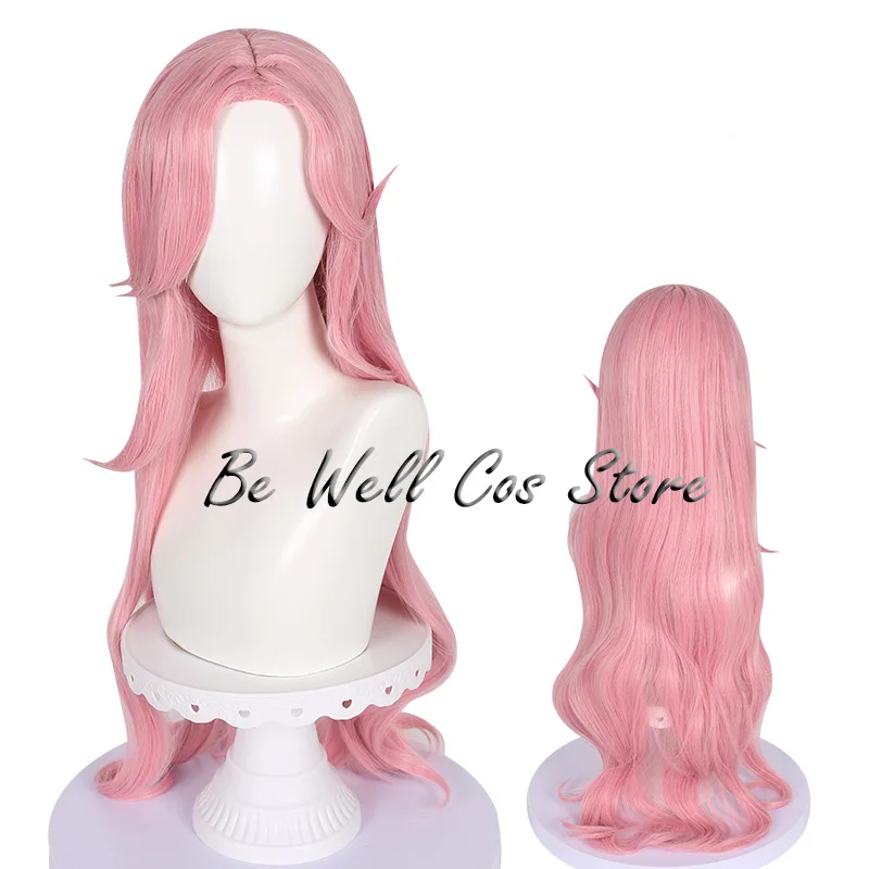 Fluttershy Cosplay Wig 80cm Long Pink Curly Wigs Heat Resistant Synthetic Hair For Women Girls Halloween