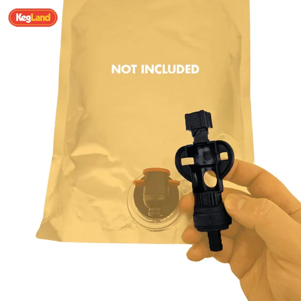 KegLand Bag-In-Box Bladder Refill Joint with 10mm Barb Plastic Transfer Connecto for Wine Bag Home Brewing