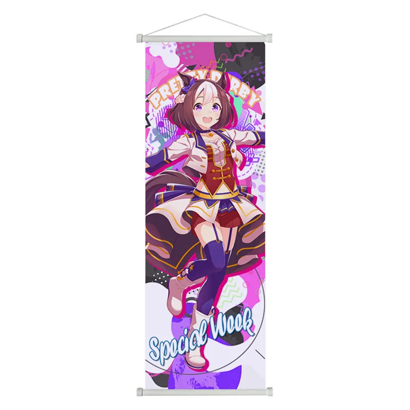 Umamusume Anime Rice Shower Tokai Teio Scroll Canvas Wall Hanging Painting Poster Wall Art Room Decoration Gift view 5