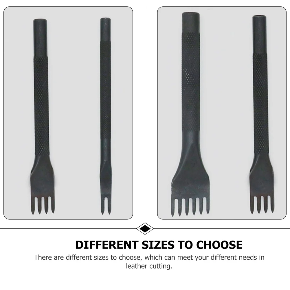 

4Pcs Hole Punch Tool Set Sturdy Steel Multi Size Stitching Punch for Leathercraft Stitching Kit