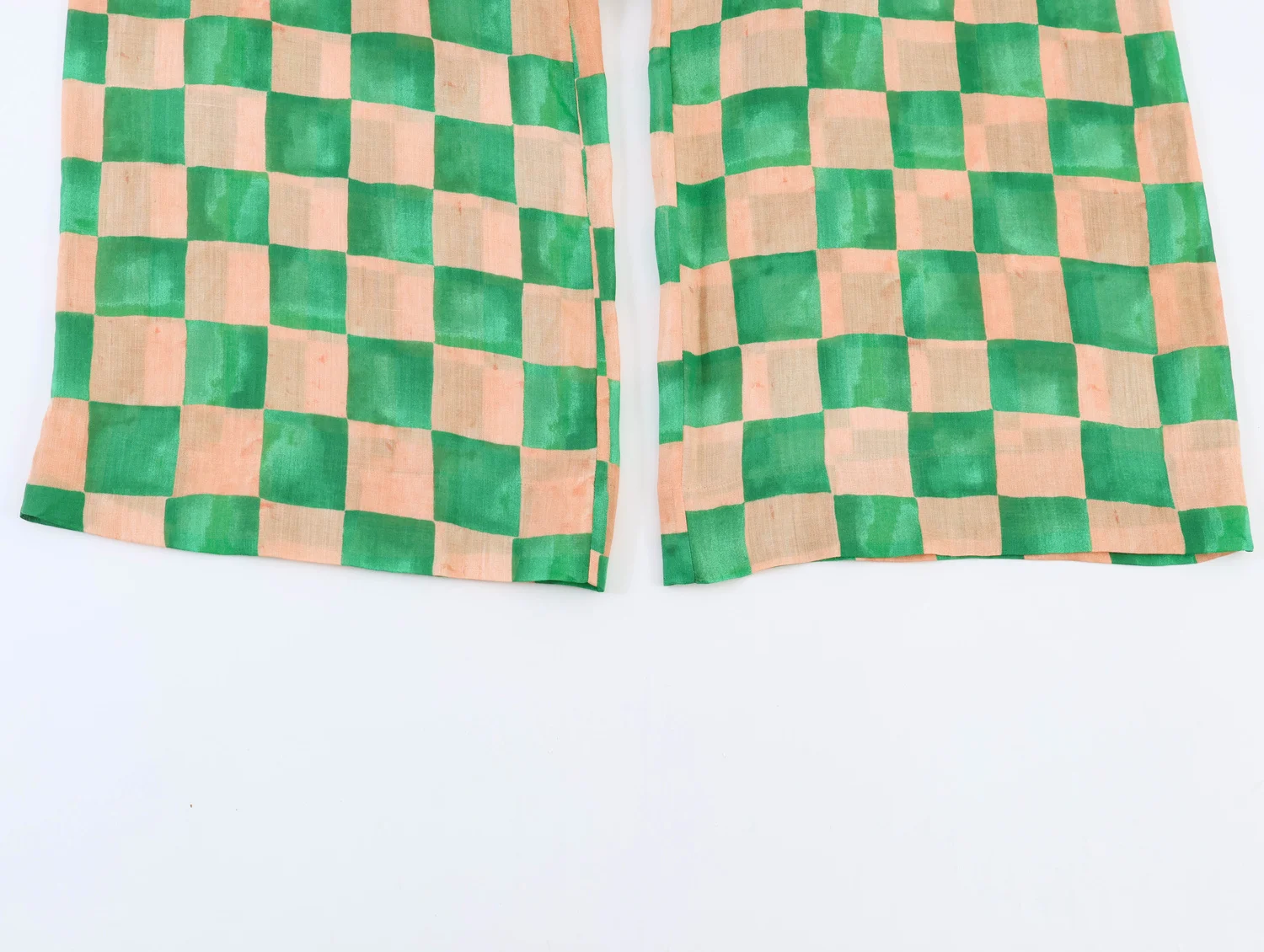 Damen Mode Karierte Gestreifte Hosen Sommer Urlaub Elegante Hochgeschnittene Lockere Freizeithosen Damen Kordelzug Taille Hosen – Detail 10