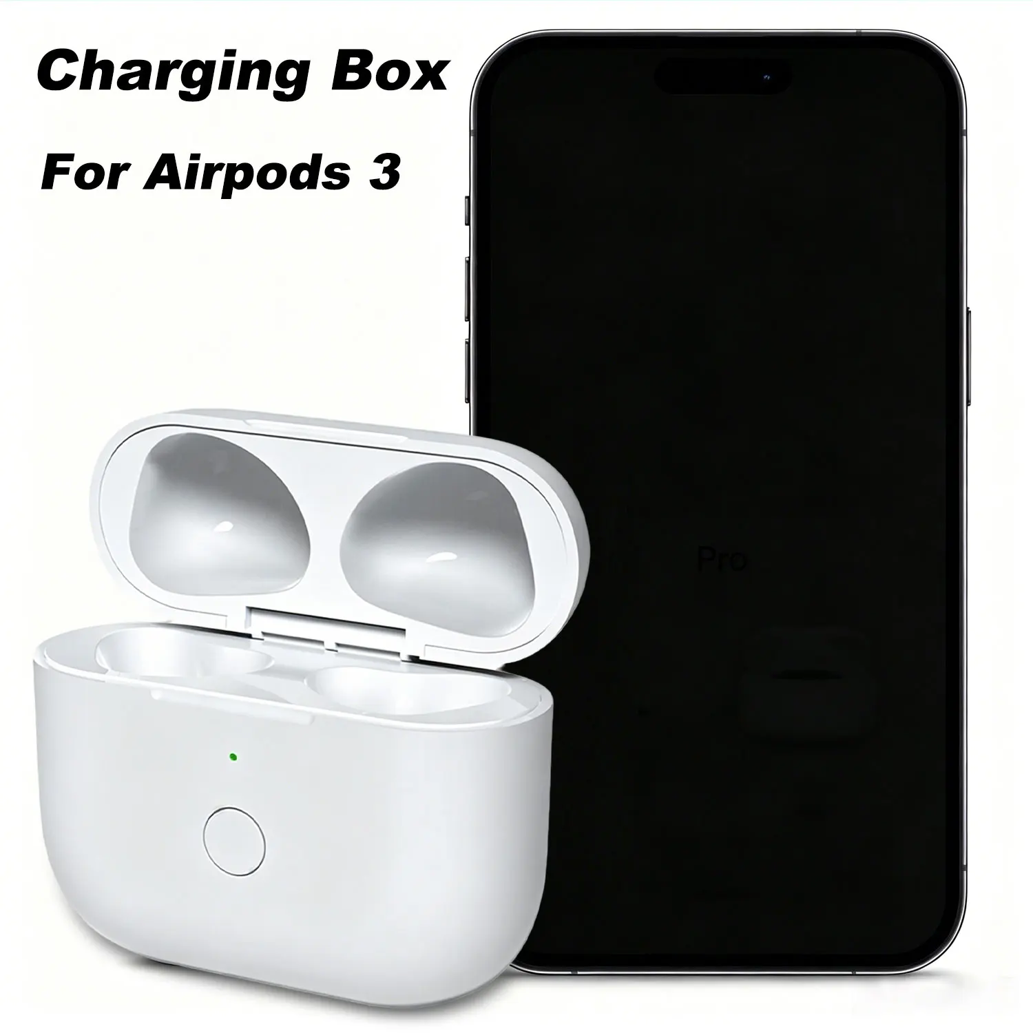

Charging Case For AirPods 3 Gen - 600mAh Wireless Earphones Charger Box W/ BT Sync Button For IOS Port Headphones Replacement