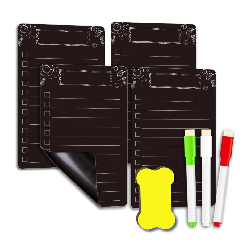 

Blackboard with Marker and Eraser for Fridge Shopping List Meal Planner D5QC