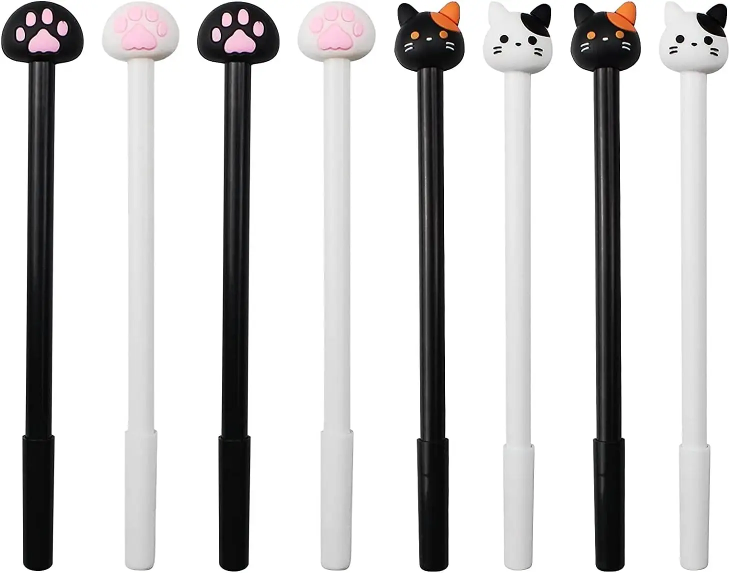 

36 Pcs Gel Pens Set 0.5 Mm Cartoon Novelty for School Office Supplies for Boys Girls Kids Adults Black and White Cat