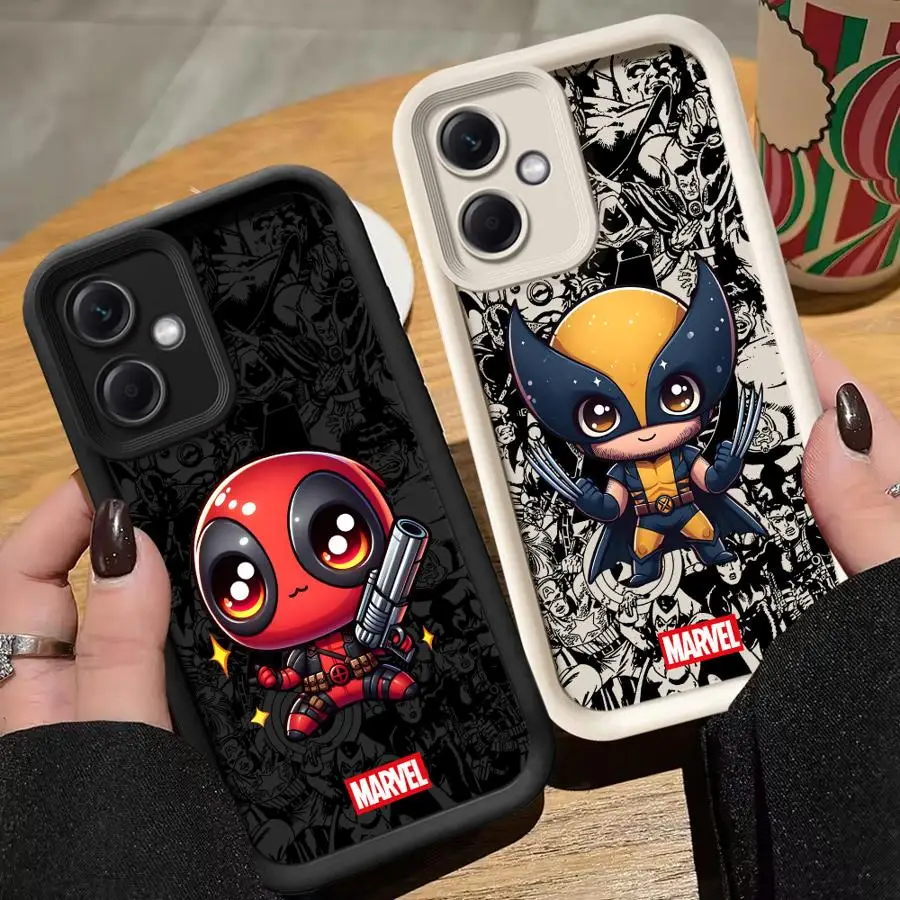 

Cute Marvel Deadpool Wolverine Soft Cover Case for Xiaomi Redmi 13 A4 A3 A2+ A3X 13C 14C 12C A1 Plus 12