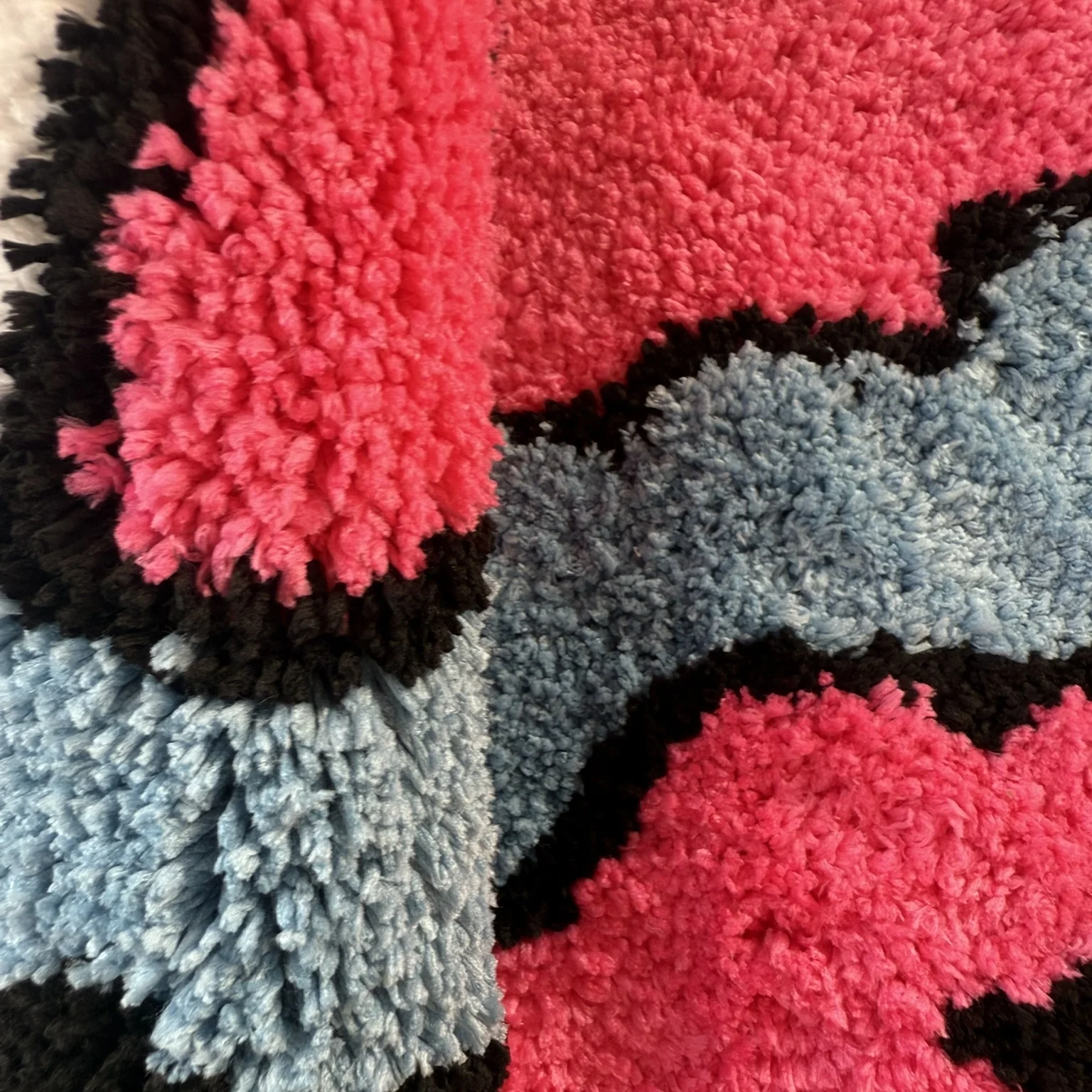 Vibrant Cluster Flocking Star Pattern Cartoon Rug Creative Irregular Shape Shaggy Carpet, Soft Fluffy Anti-Slip Nordic Style Mat