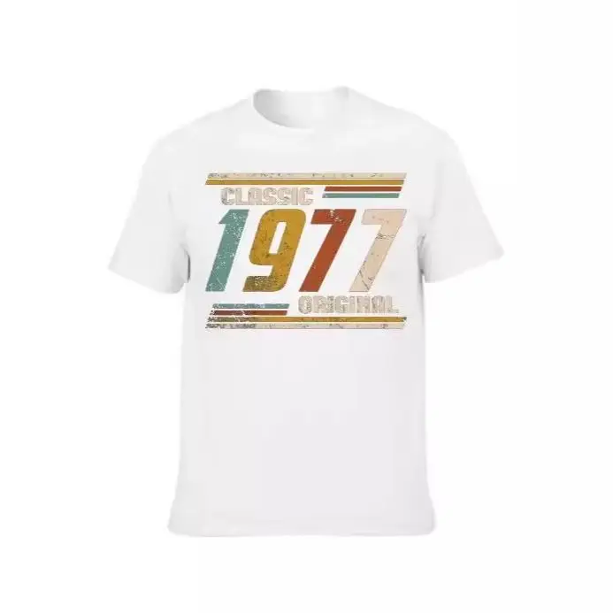1977 الأصلي 46 الكلاسيكية تي شيرت الرجال قصيرة الأكمام الشارع الشهير هدية عيد ميلاد نمط الصيف #3