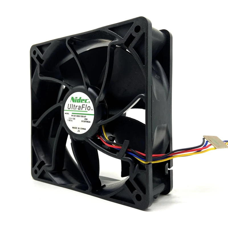 Cooling Server Fan For NIDEC W12E12BS11B5-57 12V 1.65A 4-wire High Air Volume 12cm Fan 12038