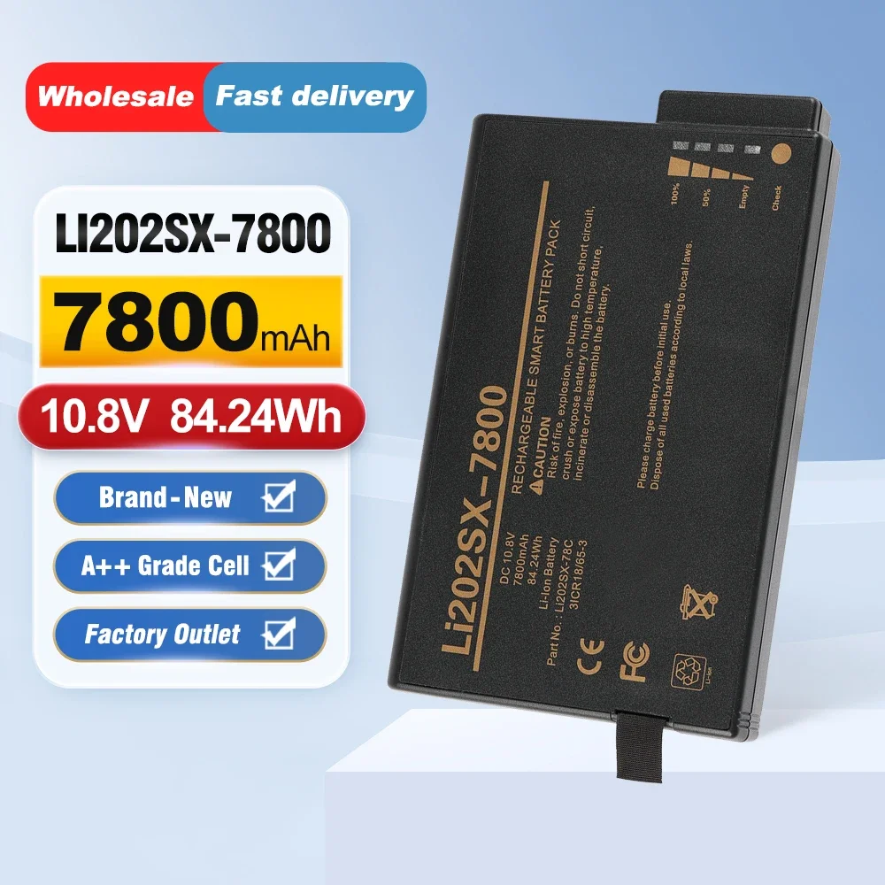 ETESBAY LI202SX-7800 Battery Replacement For TSI AEROTRAK APC 9510-02 For DustTrak II 8530 8531 DRX 8533 Aerosol Monitor