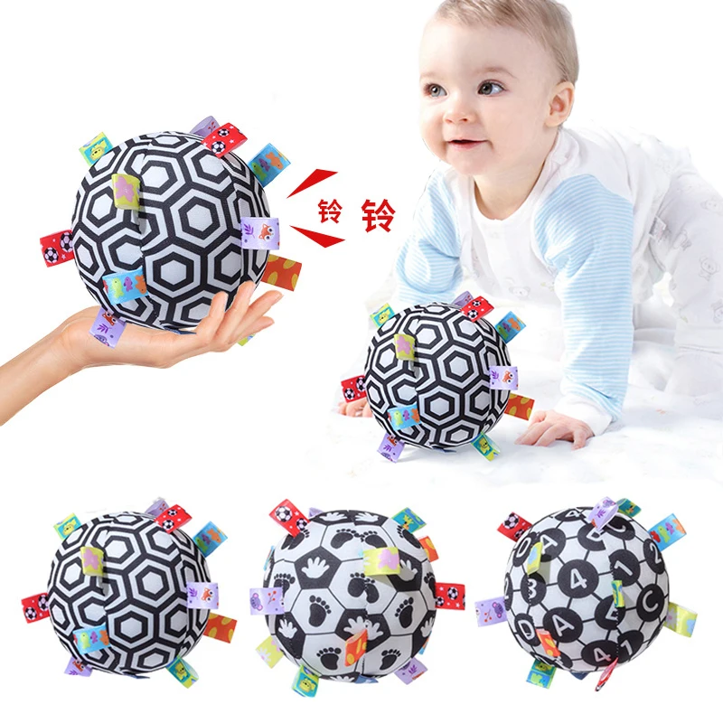 Montessori Baby Sensory Toy Ball Rattle Activity Baby Crawling Toy Miękkie gry w piłkę do rąk dla niemowląt Rozwój 6-12 miesięcy