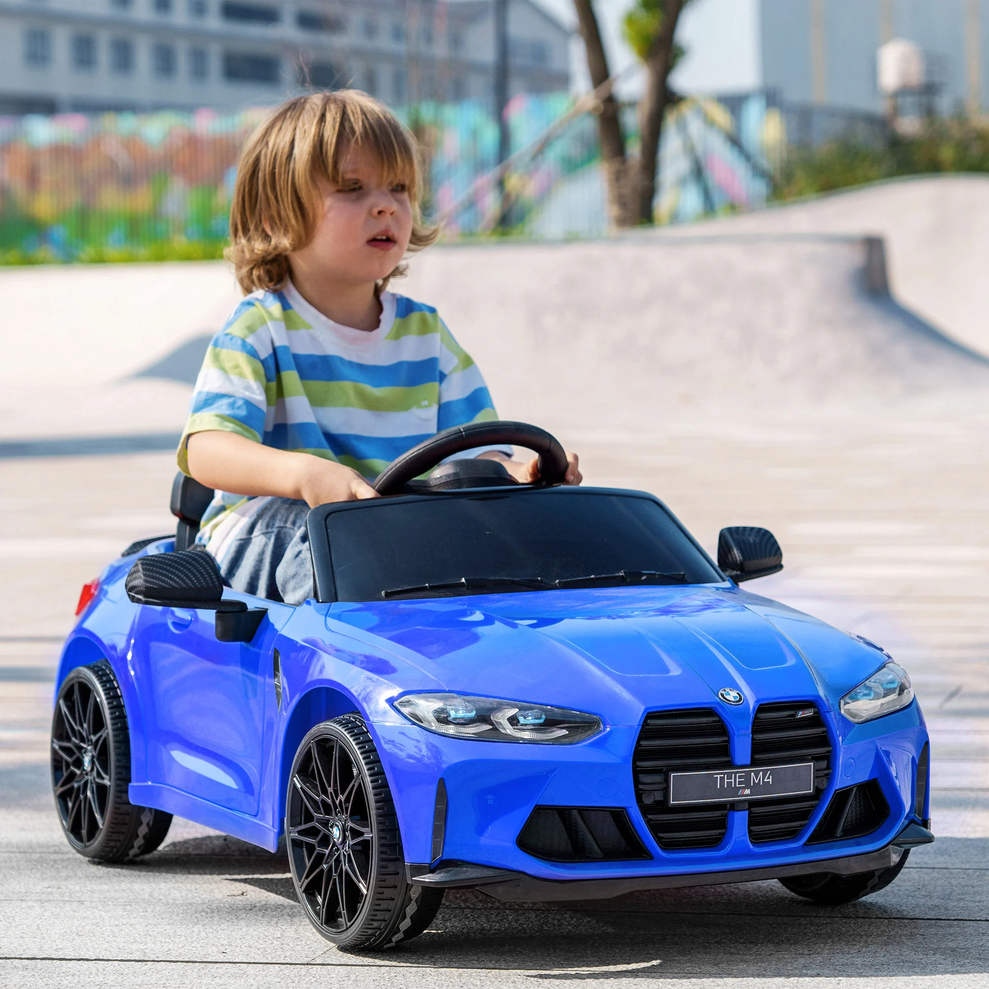 AIYAPLAY Coche Eléctrico para Niños BMW M4 con Mando a Distancia