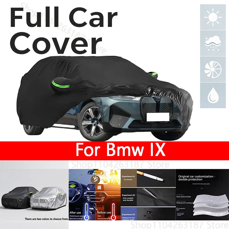 

Для BMW IX наружная защита полный автомобильный чехол снежные чехлы дождевая вода солнце пылезащитный чехол от царапин автомобильный чехол