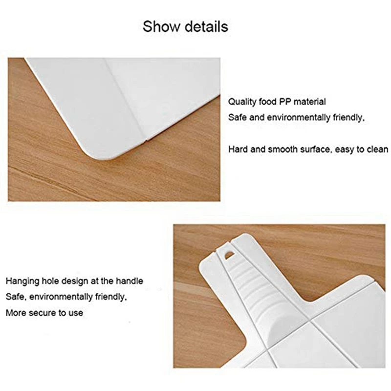 Foldable Chopping Board - Portable Plastic Kitchen Cutting Boards For Veggies, Fruit, Dicing, Slicing