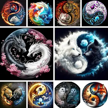 10 best sales Diamantmalerei mit weißem Tiger - №6