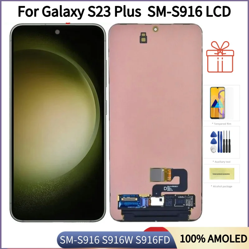 Super AMOLED For S23+ Samsung Galaxy S23 Plus S916F S9160 S916B LCD Display Touch Screen Digitizer 6.7''With defects Screen