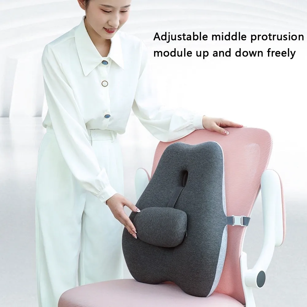 New Memory Cotton Waist Pillow Adjustable Convenient Waist Protector Back Cushion Lumbar Pillow Office Seat