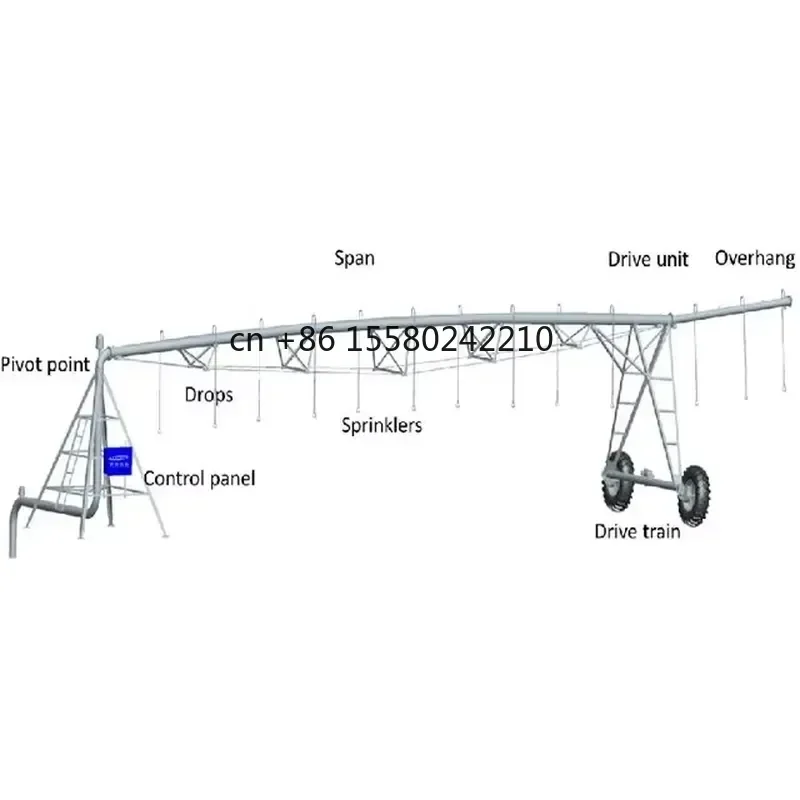 Center Pivot Irrigation System for Agriculture 5-200 Hectare Field Watering Equipment Farm Irrigation Solution