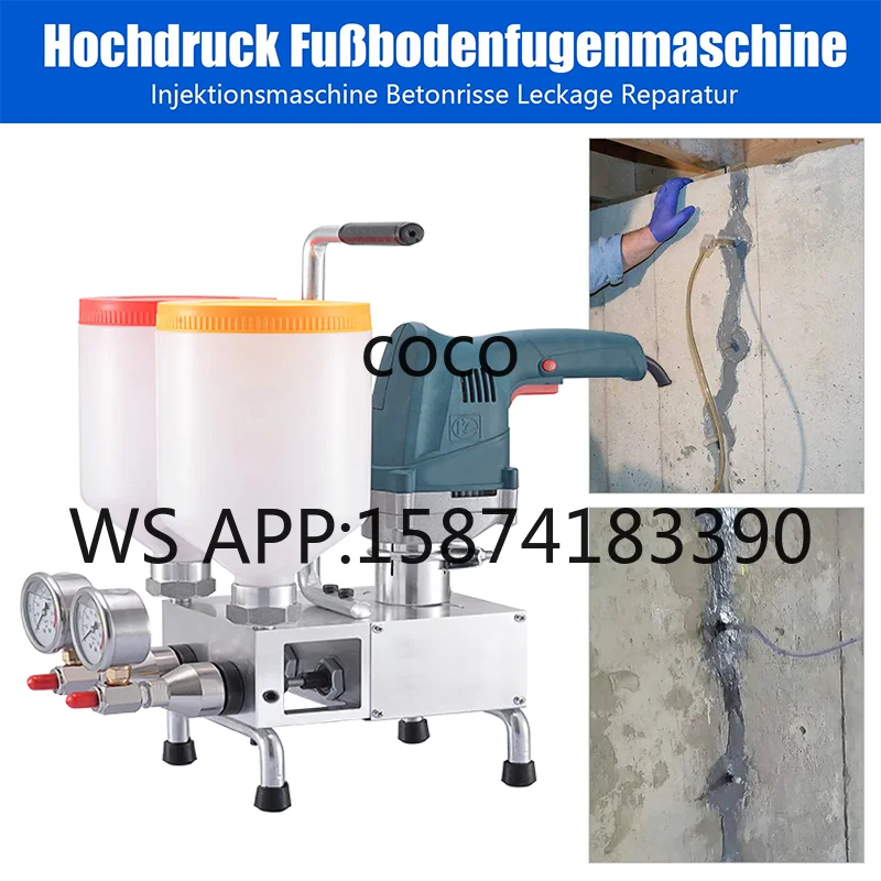 Waterproof Leak Repair Grouting Machine, High Pressure Injection Pump for Polyurethane & Epoxy Resin Grout