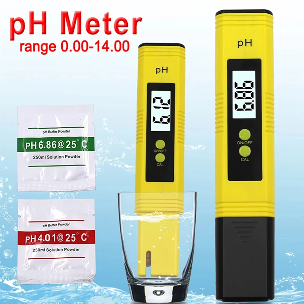 0.01 High Precision for Water Quality Tester Backlighting PH Meter with 0-14 Measurement Range Suitable Aquarium Swimming Pool
