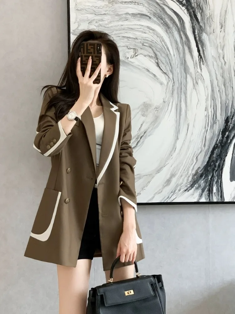 Insozkdg Autumn New Fashionable Elegant Blazer Unique Design Casual Versatile Youthful Jacket Women Female Office Lady Hot Sale