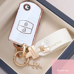 TPU Car Flip Key Case Cover Shell For Mazda 3 5 6 Series M6 RX8 MX5 2 3 Buttons Smart Keyless Key Protector Fob Bag Accessories