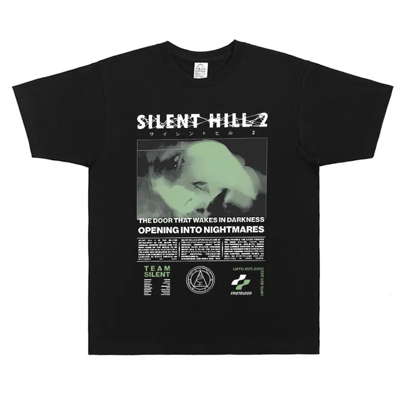 

Best Famous Horror Game Silent Hill 2 T Shirts Men Women Casual Oversized Tshirt Men's Cotton T-shirts Male Vintage Rock Tees