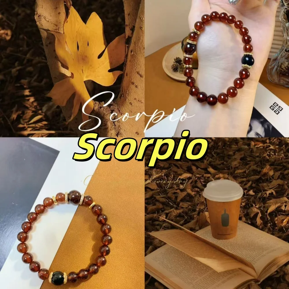 

Original 12 Zodiac charm bracelet, best-selling fashion accessory,Scorpio crystal bracelet, couple love gift, exquisite jewelry,