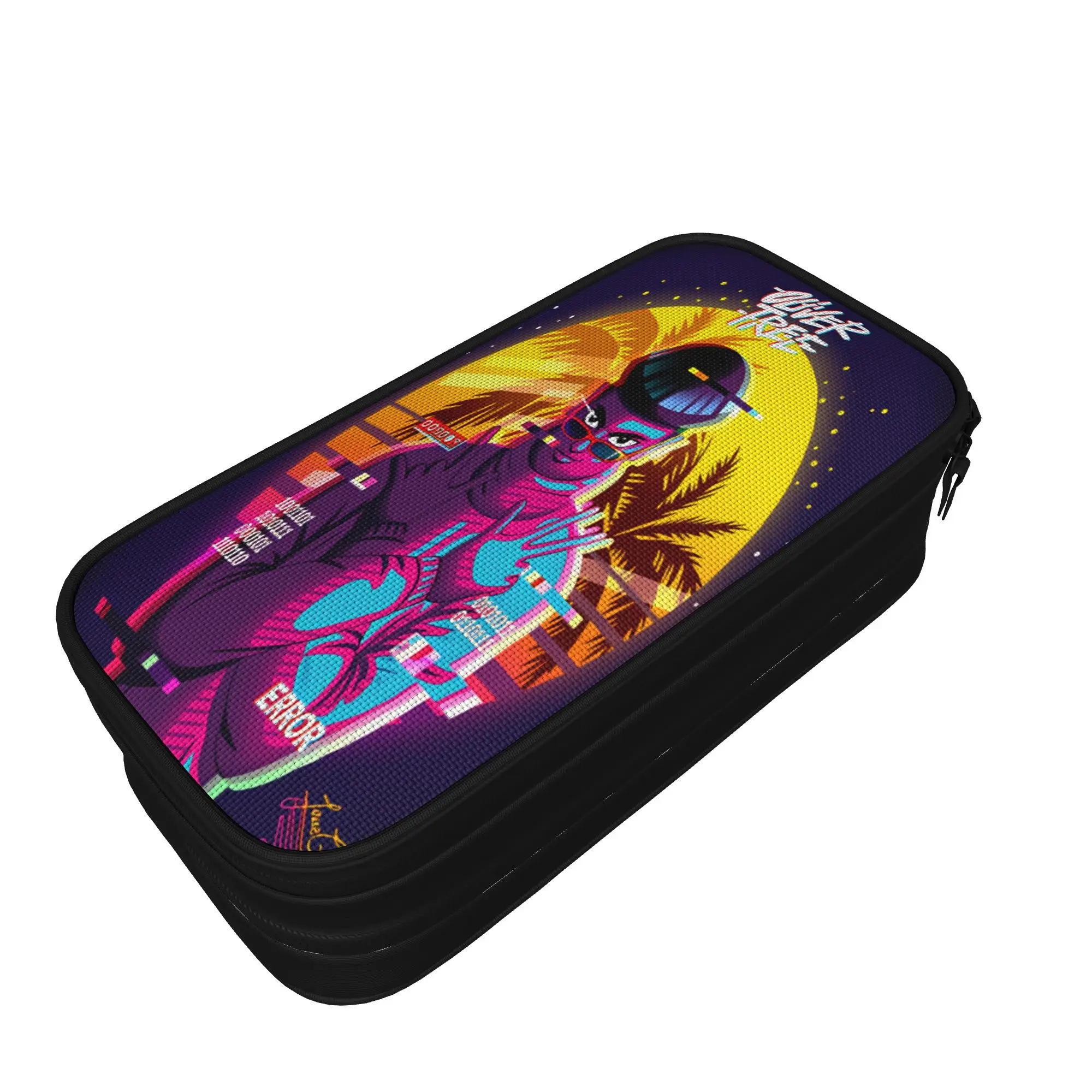 oliver tree life goes on Pencil Case  Canvas Pencil Box Girls Boys Kawaii College School Pencil Cases Stationery