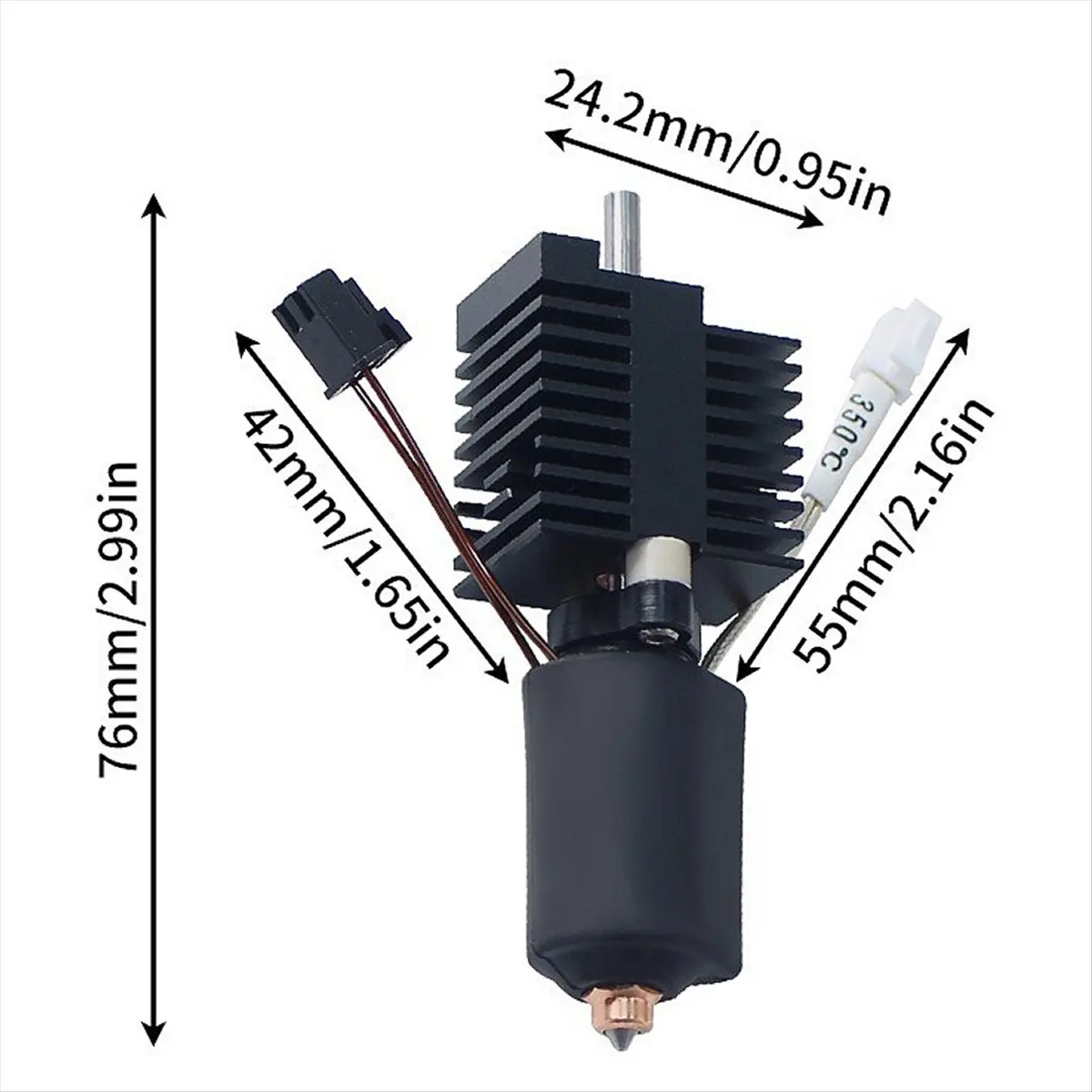 

Для Reality K2 Plus Комплект керамического нагревательного блока Быстросменное сопло 350 ° Аксессуары для высокотемпературных 3D-принтеров C для K2P [ABPS]