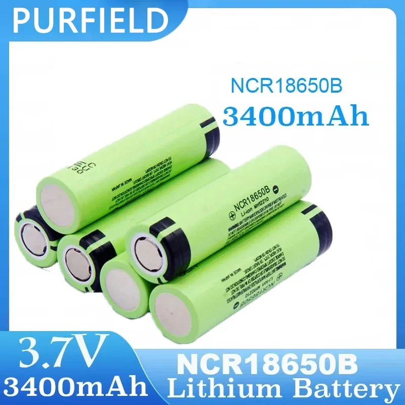 PURFIELD 3,7 В 3400 мАч NCR18650B литиевая аккумуляторная батарея для Bluetooth-гарнитуры мини-динамик фонарик PCB защищенные элементы