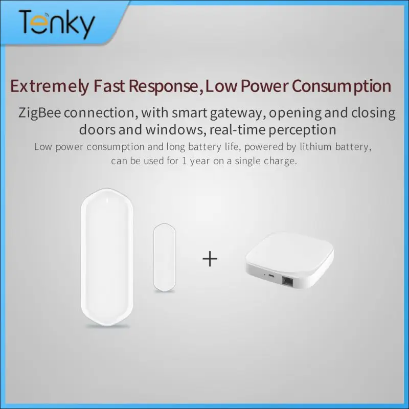 1~7PCS Tuya Door And Window Detector Wireless Automatic Alarm Sound And Light Alarm Smart Gateway Required Door Magnet