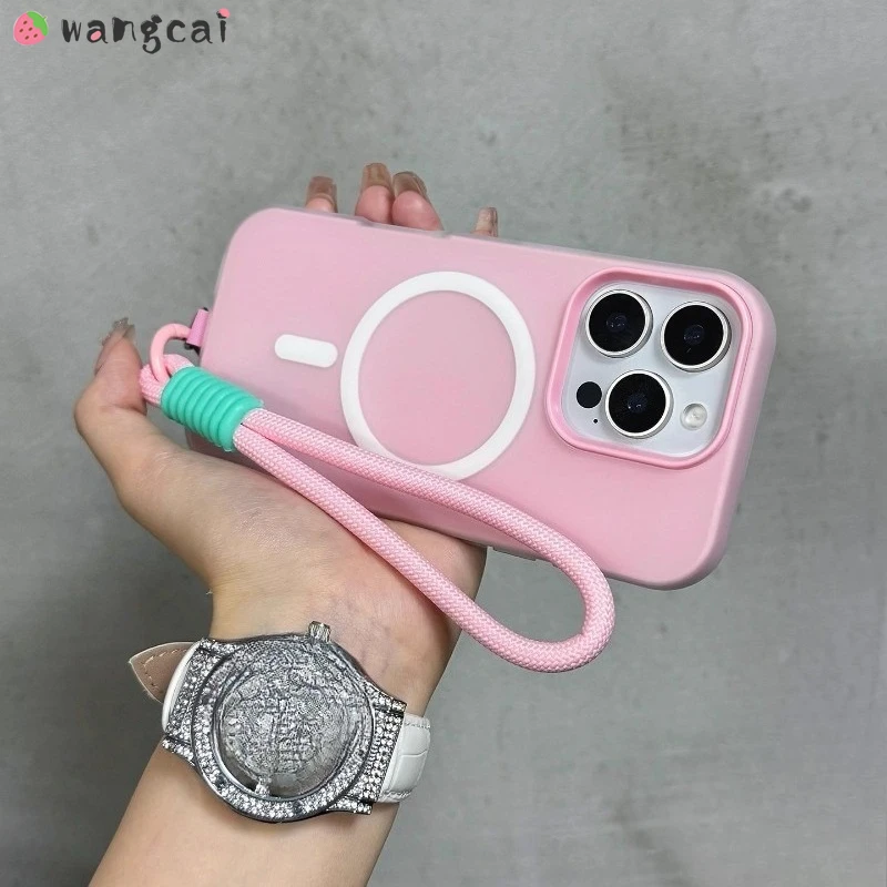 Per Xiaomi Poco M7 M6 Plus C75 C71 C65 C61 5G 4G Cover di lusso Cute Candy Color 3in1 Custodia per telefono senza fili con cinturino