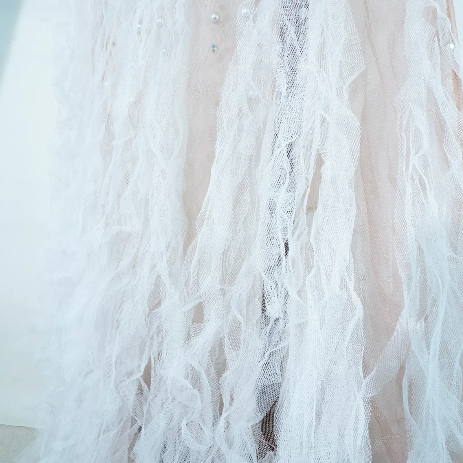 Sexy Sheer Pearl Sequins Crystal Evening Gown Women Sleeveless Mesh Bodycon Gala Party Dress Reception Formal Night Out