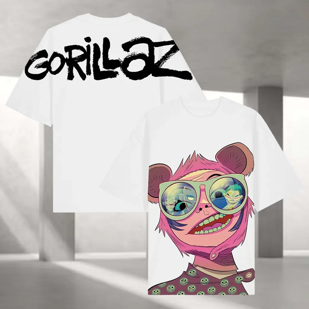 26-27 New Gorillaz Retro Men's Football Jersey 3D Printed Y2K Quick Drying Casual T-shirt Suitable for Daily and Training Wear