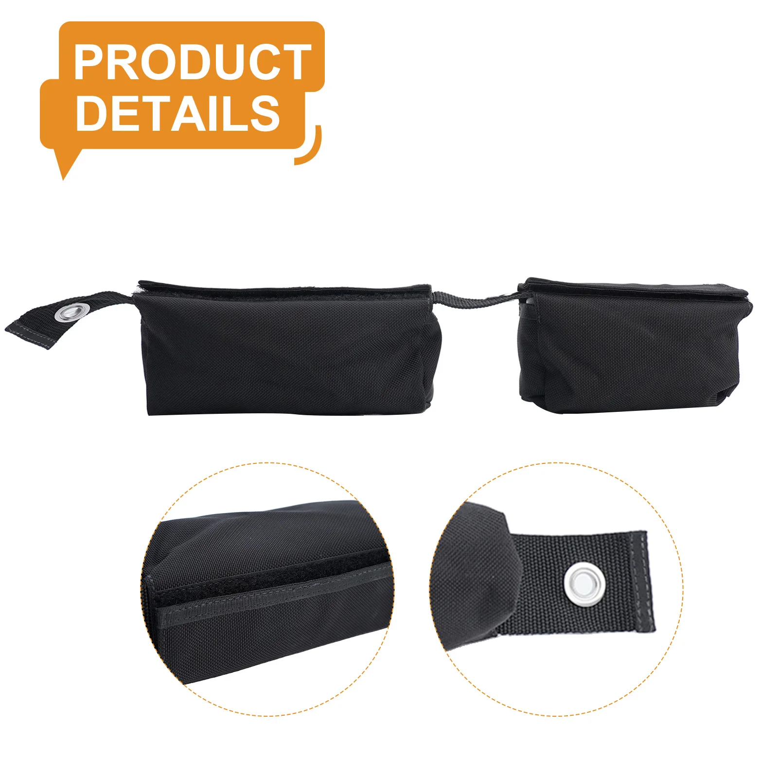 Inner Bag Double Tank For Snorkeling Scuba V Weight Pocket System 13*6cm Adjustable Black 1680D Nylon 17*6cm 5*7cm