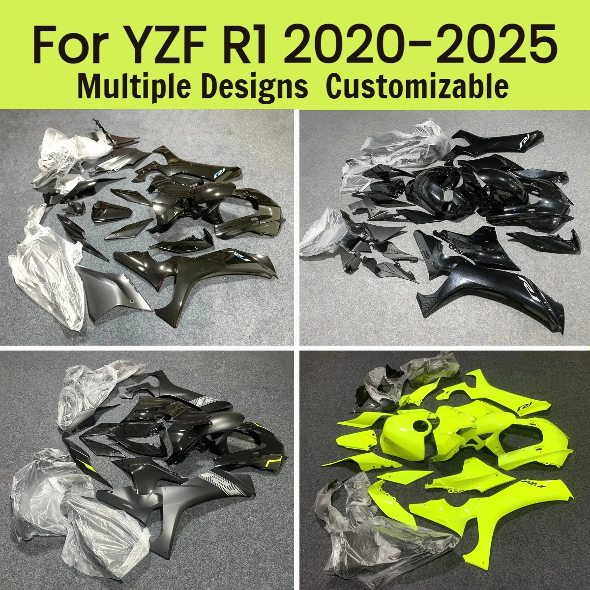 

For YAMAHA YZF R1 2020-2025 New Style Fairings YZFR1 20-25 Customizable Motorcycle Bodywork Fairing Kit Fit