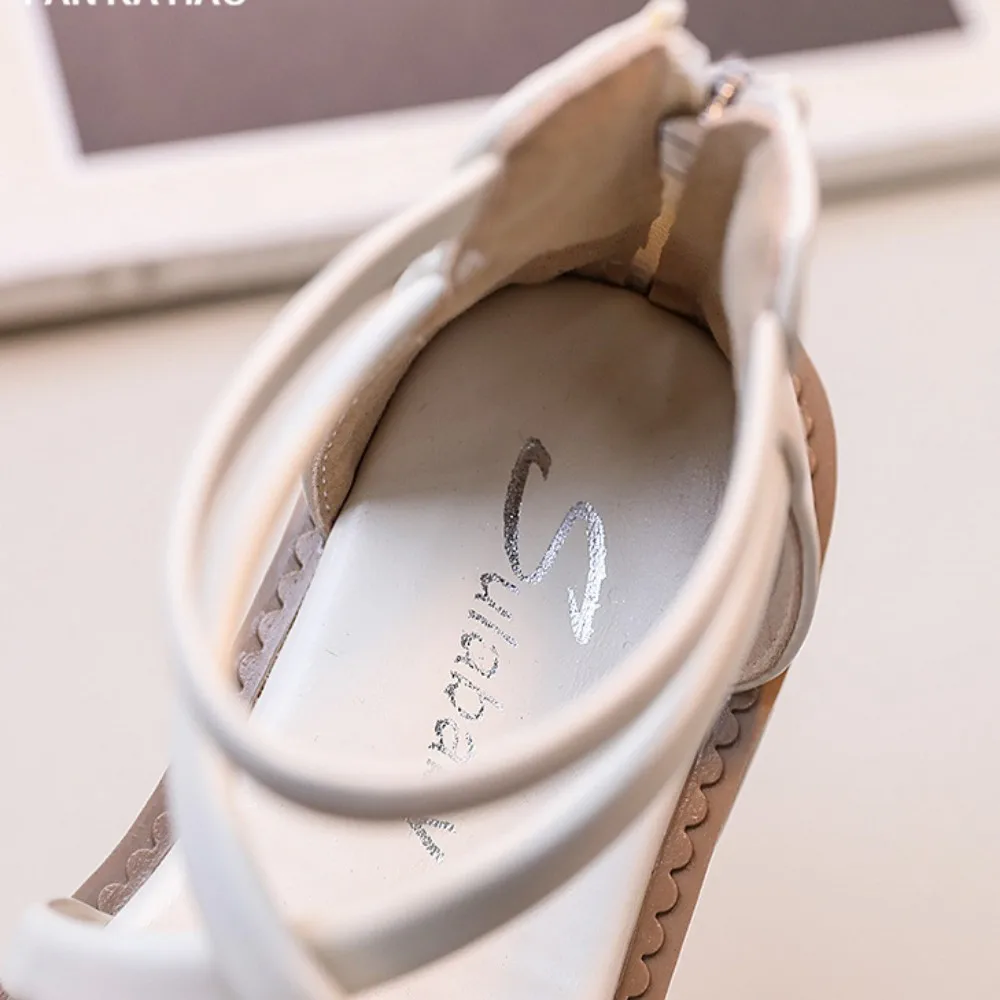 Cross border girls' sandals 2025 summer new product Korean version children's flower princess shoes Little girls' Roman sandals
