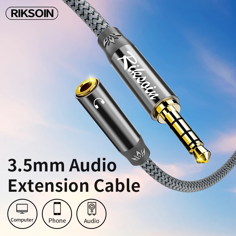 3,5mm Stecker auf Buchse Kopfhörer-Verlängerungskabel Aux-Adapter Hi-Fi-Sound Stereo-Kabel Kompatibel mit Headset, iPhone, iPad, Tablet