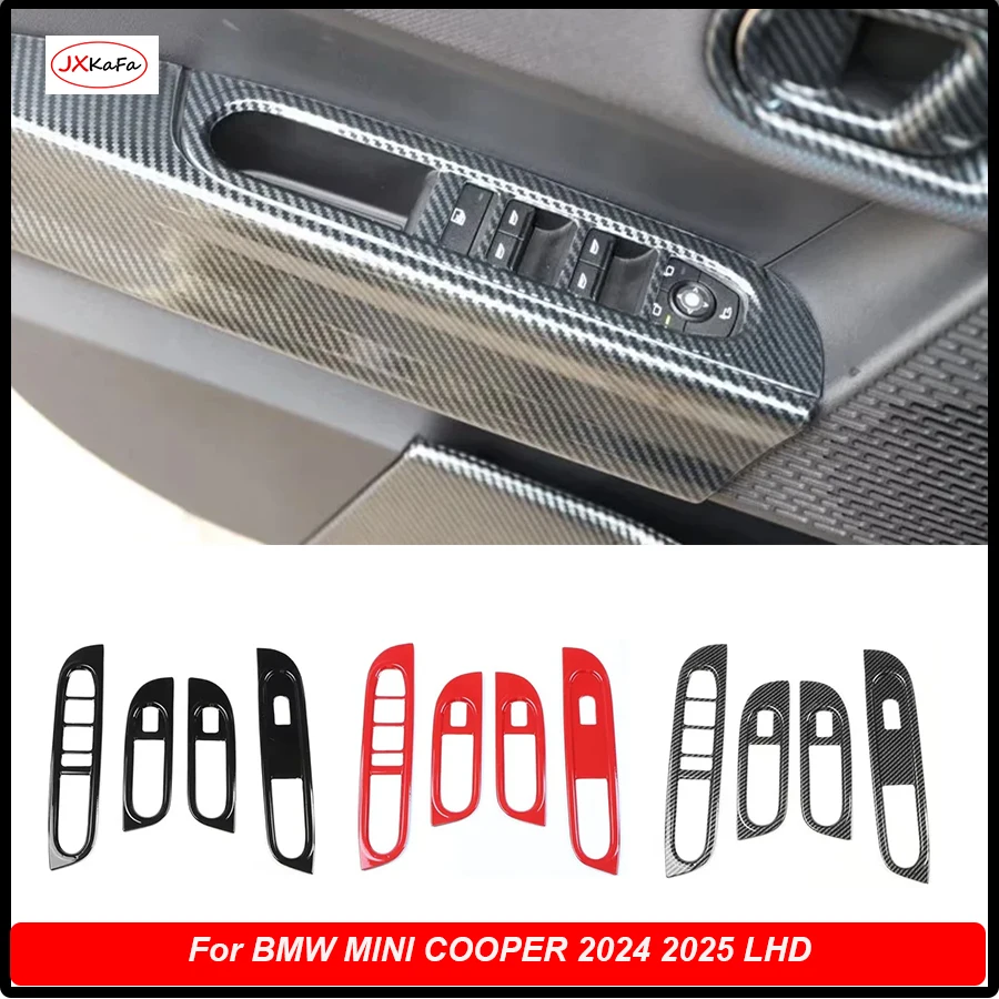 

Накладки на панель управления стеклоподъемниками из АБС-пластика для BMW MINI Cooper 2024 2025 (левый руль), аксессуары для интерьера, 4 шт./компл.
