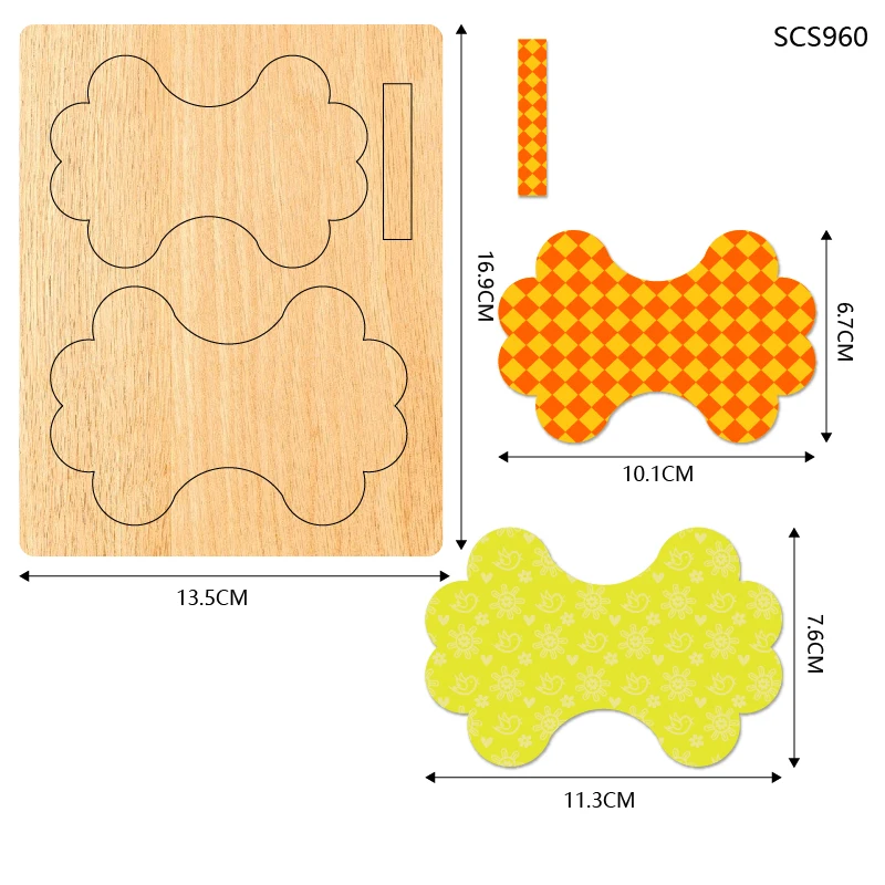 Wooden Bowknot Cutting Knife Die, Used with the Machine, SCS960