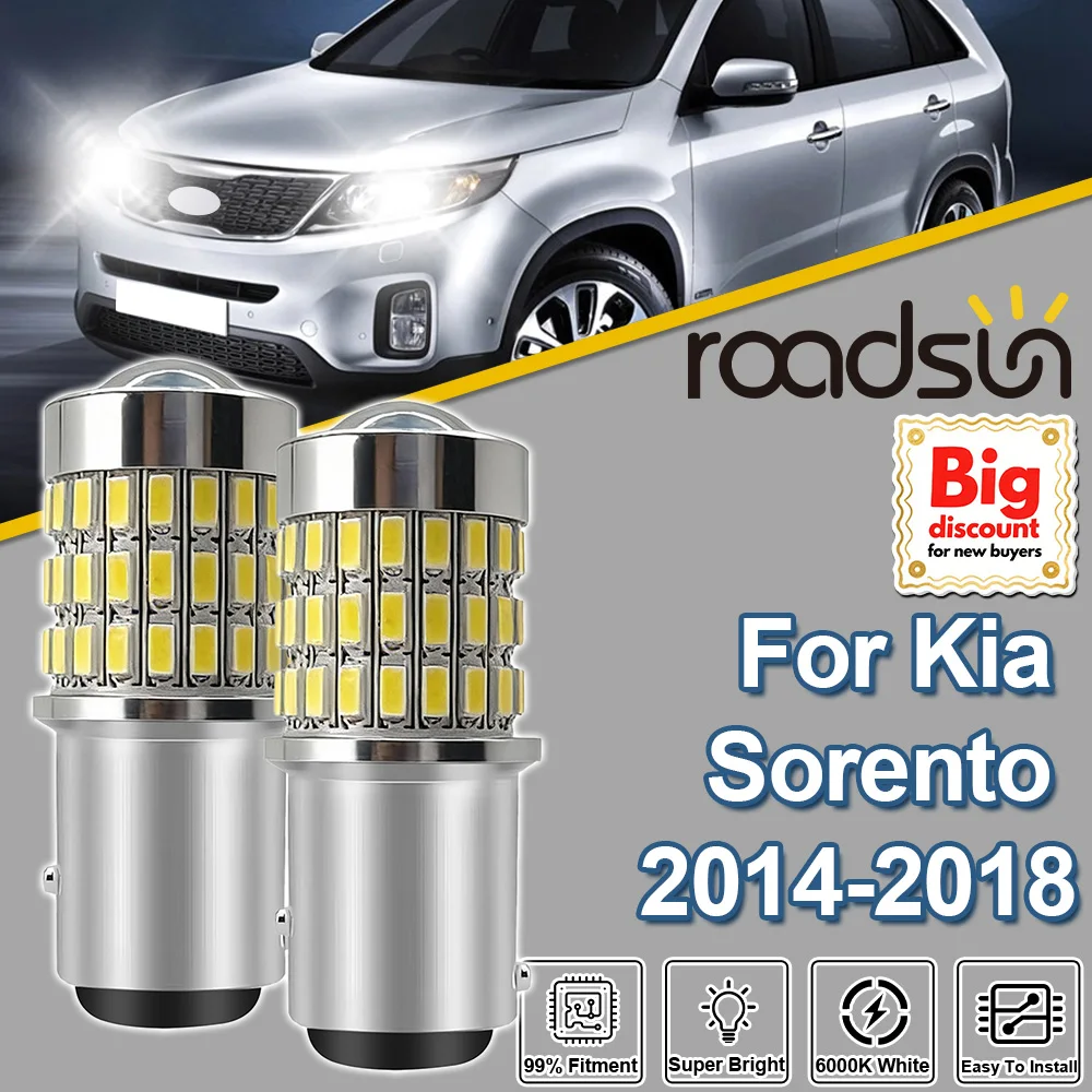 

Roadsun 2PCS For Kia Sorento 2014-2018 1157 P21/5W Canbus LED Projector Lens Turn Signal Light Bulbs 2015 2016 2017 Accessories