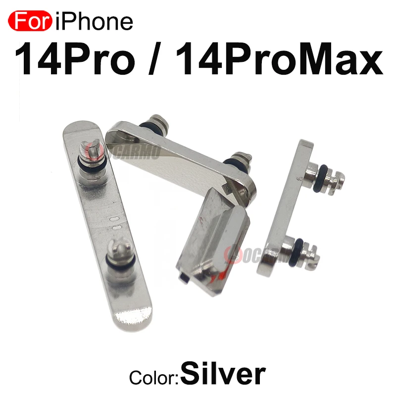 Aocarmo For Apple iPhone 14 Pro Max 14Pro 14PM Full Set Side Key Power On Off Volume Mute Buttons Replacement Parts