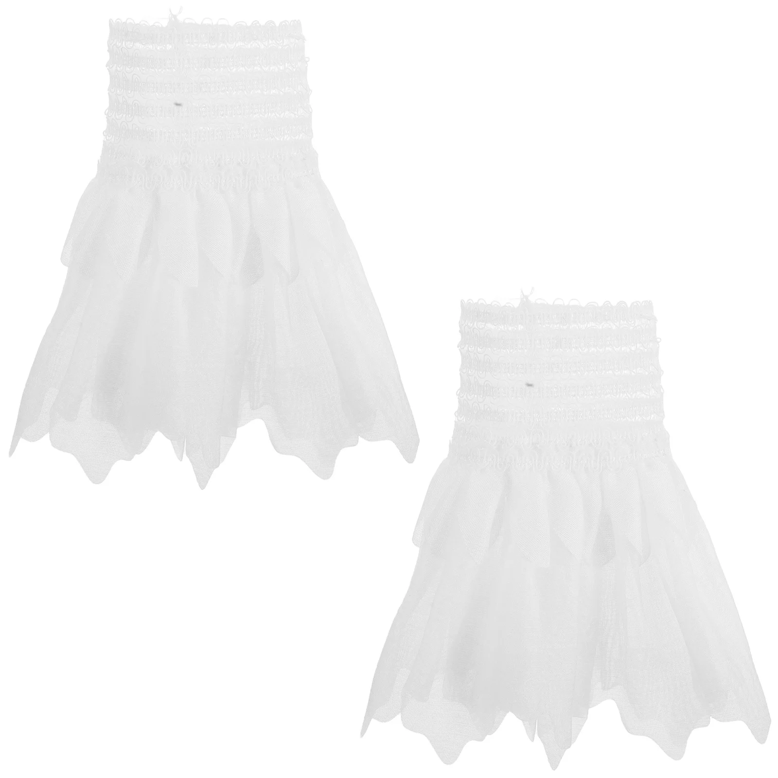 

2Pcs Shirt Sleeve Cuff Detachable Fake Floral Lace Wrist Cuff Accessories for Blouses Sweaters Coat Decorative Protective Sleeve