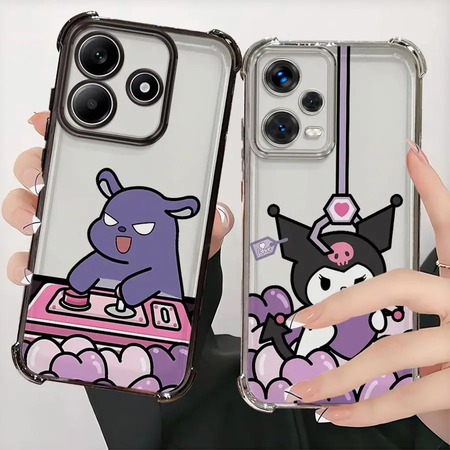 

Phone Case for Xiaomi Redmi Note 9S 11s 10 Pro 9Pro 12 Pro 10 Lite 10s 13 14 11 Clear Cover Cartoon Sanrio Kuromi