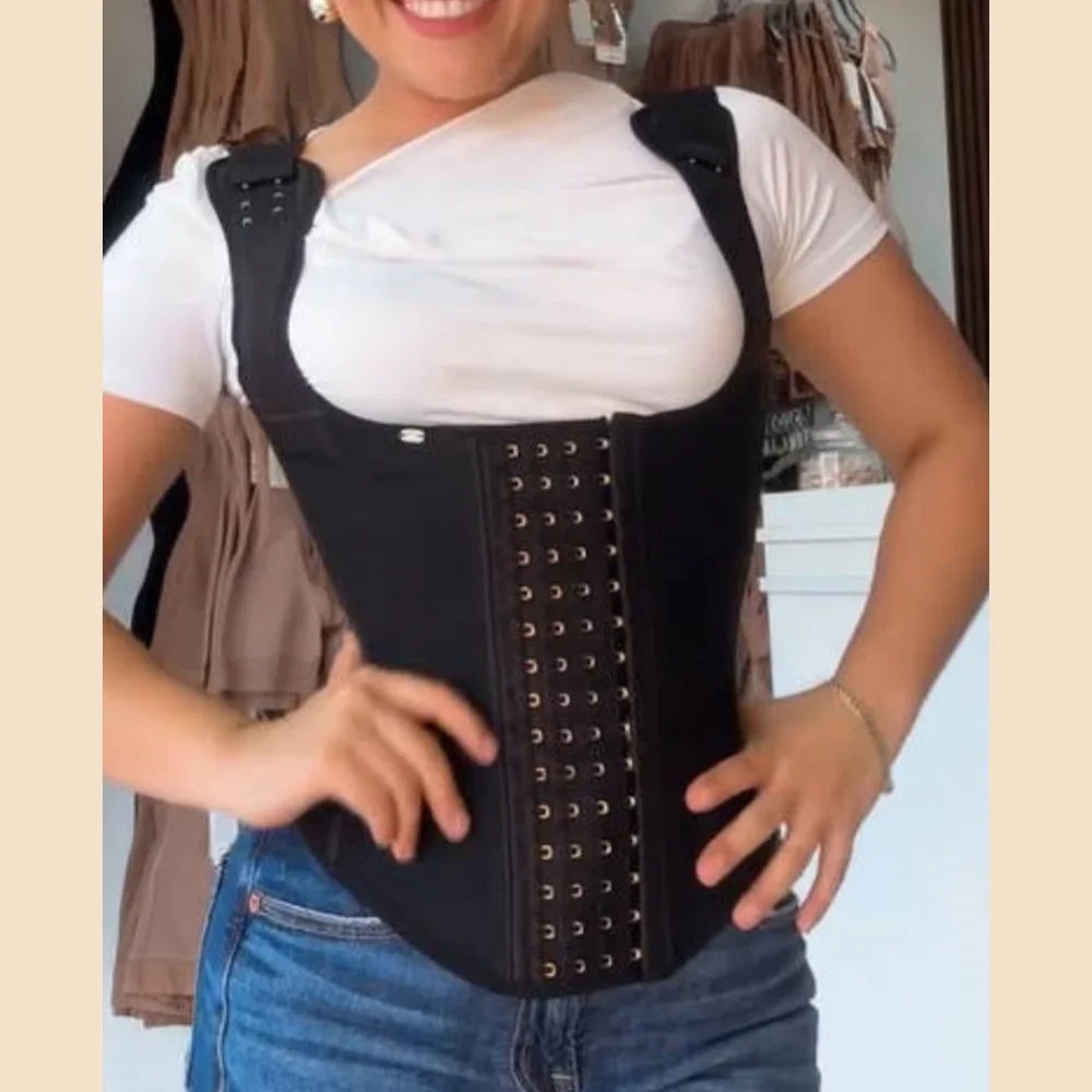 Fajas Colombianas Abdomen Slimming Strap High Compression Waist Trainer Top Girdles Flat Belly Postpartum Shaper with Hooks