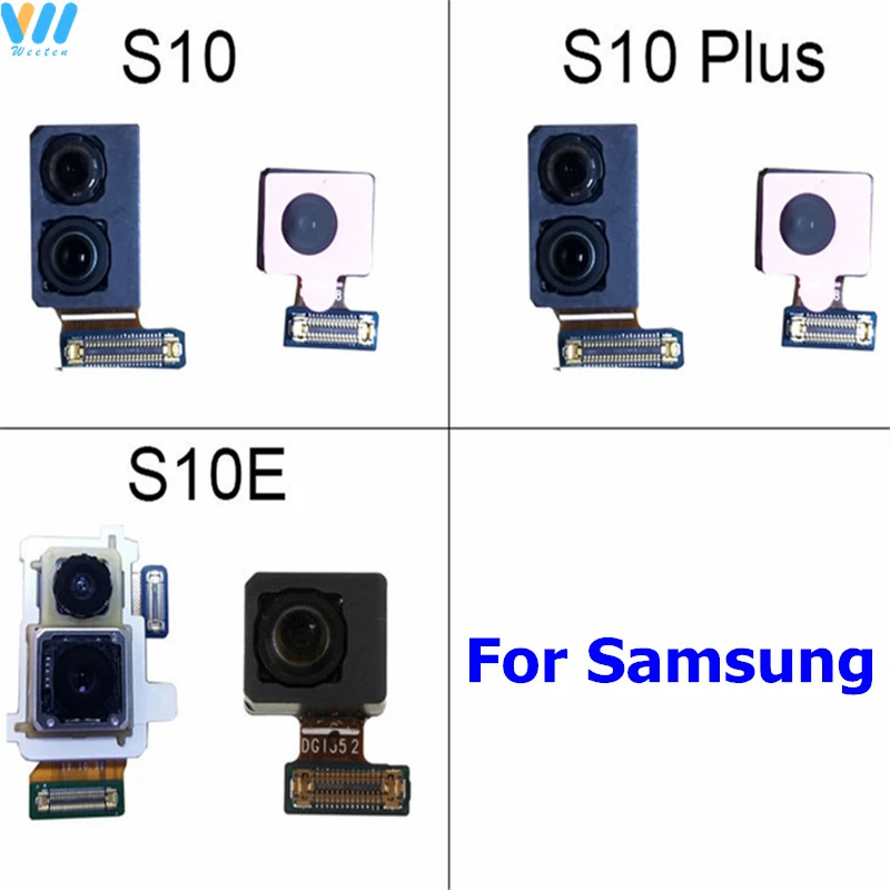 

Передняя задняя камера для Samsung Galaxy S10 S10e G973F G973U G9730 G970F Задняя основная передняя камера Гибкий кабель S10+ G975F G975U G9750