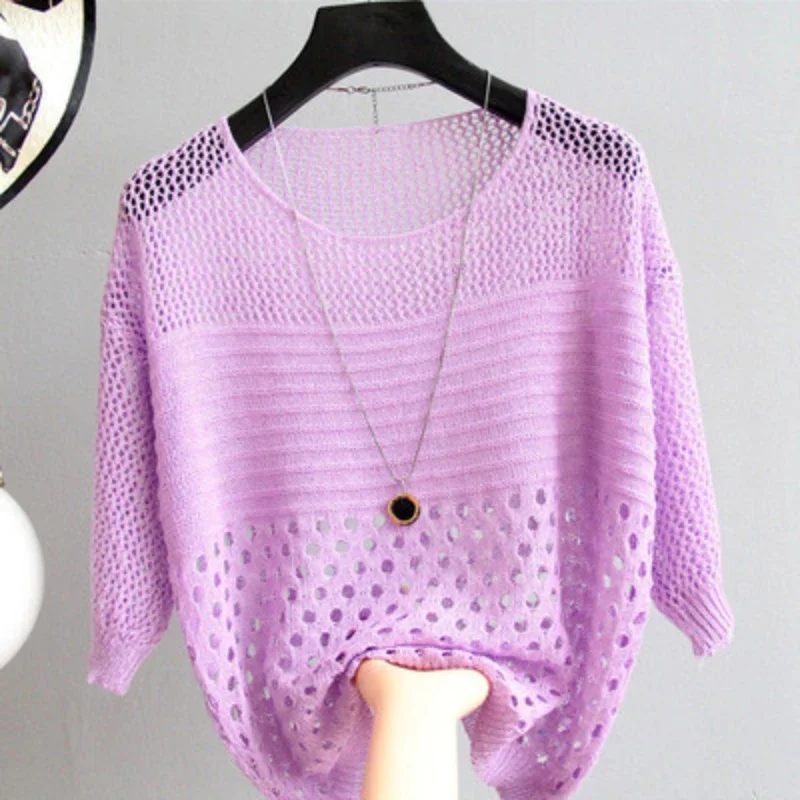 Spring and summer new ice silk knitted vest top hollow thin bottoming suspender street women's white shirt image 4